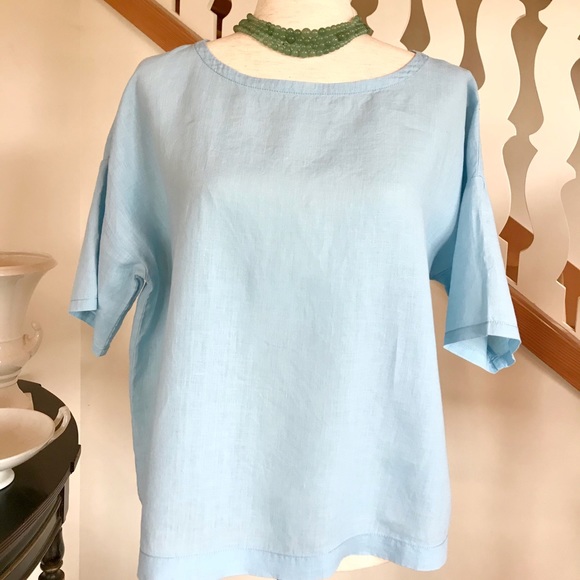 Eileen Fisher | Organic Linen Box Top - Picture 6 of 7